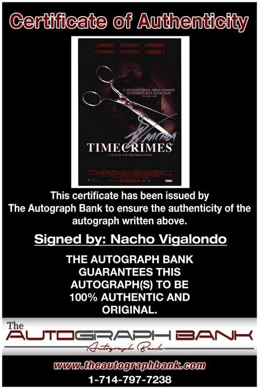 Nacho Vigalondo — Nacho Vigalondo authentic signed celebrity 8x10 photo W/Cert Autographed A0003, изображение 2