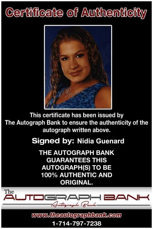 Nidia Guenard — Nidia Guenard signed celebrity 8x10 photo W/Cert Autograph 0521, image 2