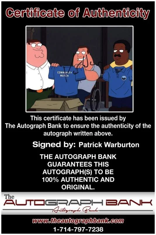 Patrick Warburton — Patrick Warburton signed celebrity 8x10 photo W/Cert Autograph 0544, изображение 2