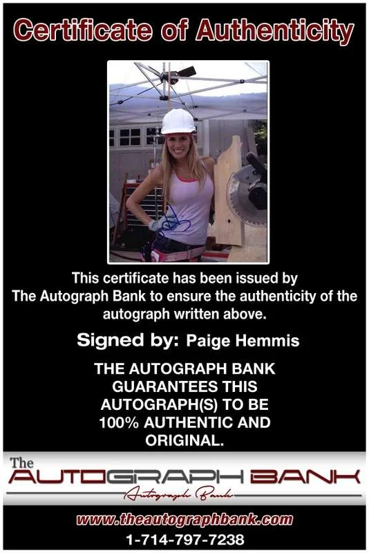 Paige Hemmis — Paige Hemmis signed celebrity 8x10 photo W/Cert Autograph 0297, изображение 2