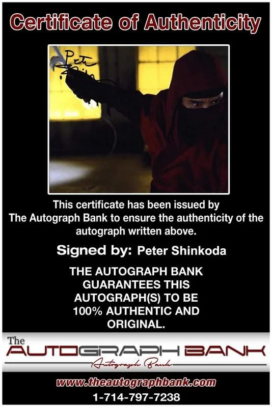 Peter Shinkoda — Peter Shinkoda signed celebrity 8x10 photo W/Cert Autograph 0561, image 2