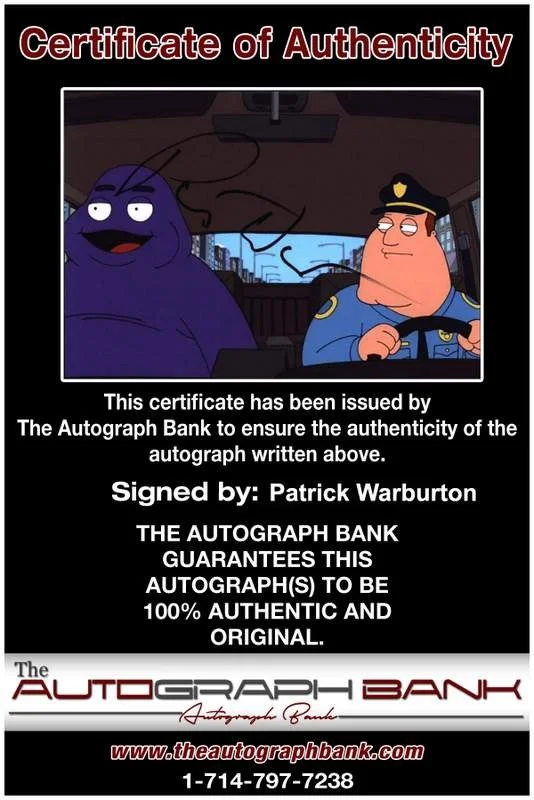 Patrick Warburton — Patrick Warburton signed celebrity 8x10 photo W/Cert Autograph 0545, изображение 2