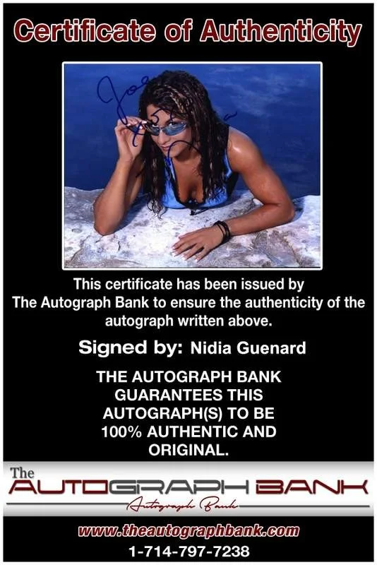 Nidia Guenard — Nidia Guenard signed celebrity 8x10 photo W/Cert Autograph 0520, image 2