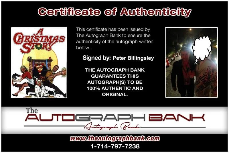 Peter Billingsley — Peter Billingsley signed celebrity 8x10 photo W/Certificate (Y2), изображение 2