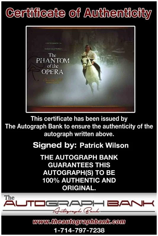 Patrick Wilson — Patrick Wilson signed celebrity 8x10 photo W/Cert Autograph 0301, изображение 2