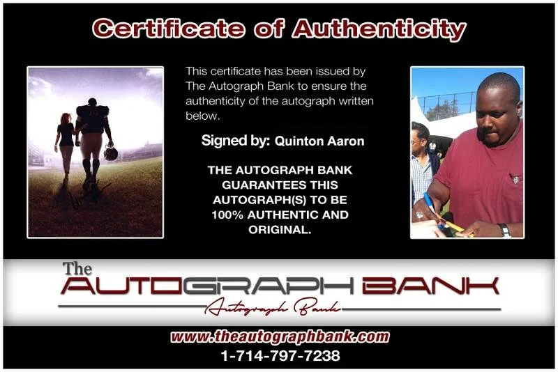 Quinton Aaron — Quinton Aaron signed celebrity 8x10 photo W/Cert Autograph 0576, изображение 2