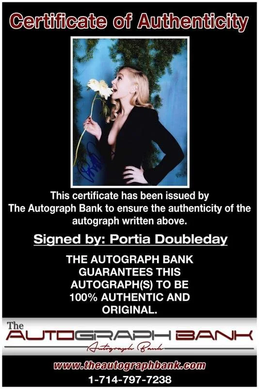 Portia Doubleday — Portia Doubleday authentic signed celebrity 8x10 photo W/Cert Autographed A0004, изображение 2