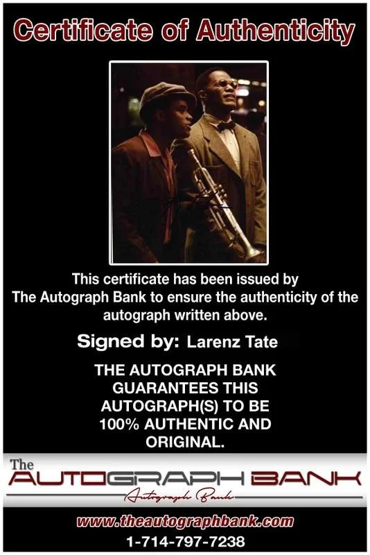 Larenz Tate — Larenz Tate signed celebrity 8x10 photo W/Cert Autograph 0253, image 2
