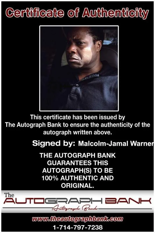 Malcolm-Jamal Warner — Malcolm-Jamal Warner signed celebrity 8x10 photo W/Cert Autograph 0465, изображение 2