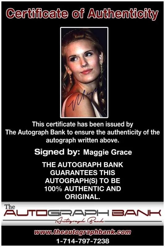 Maggie Grace — Maggie Grace signed celebrity 8x10 photo W/Cert Autograph 0270, image 2