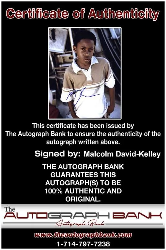 Malcolm David-Kelley — Malcolm David-Kelley signed celebrity 8x10 photo W/Cert Autograph 0463, изображение 2