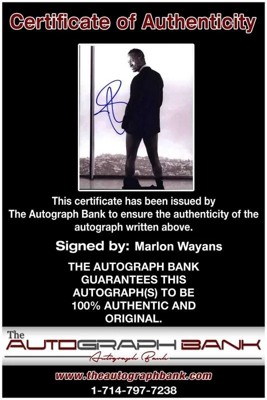 Marlon Wayans — Marlon Wayans signed celebrity 8x10 photo W/Cert Autograph 0272, изображение 2