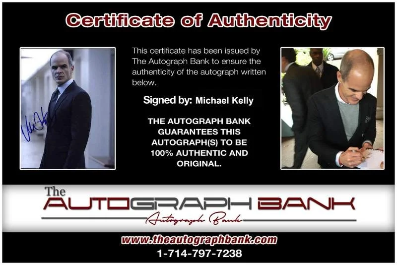 Michael Kelly — Michael Kelly signed celebrity 8x10 photo W/Cert Autograph 0277, изображение 2