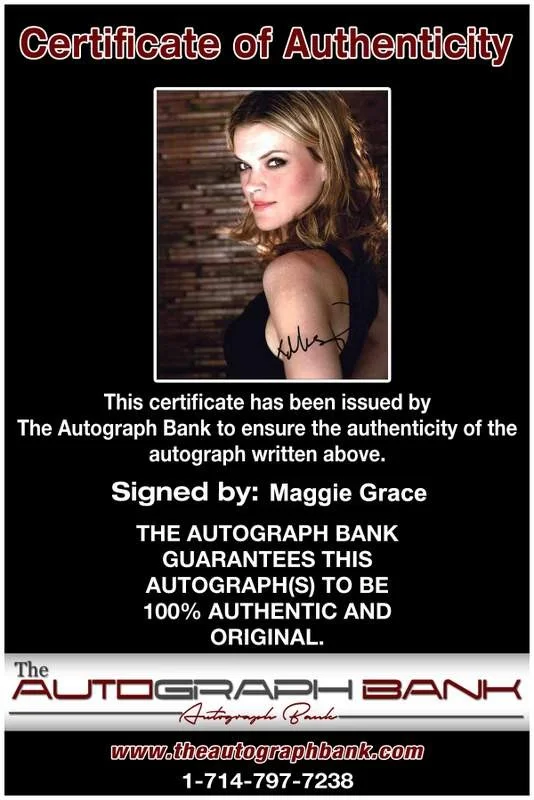 Maggie Grace — Maggie Grace signed celebrity 8x10 photo W/Cert Autograph 0271, image 2