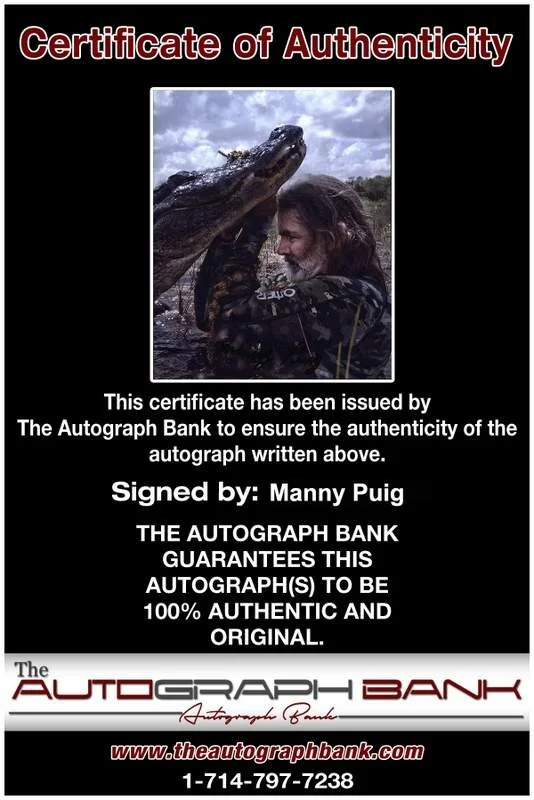 Manny Puig — Manny Puig signed celebrity 8x10 photo W/Cert Autograph 0467, image 2