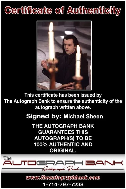 Michael Sheen — Michael Sheen signed celebrity 8x10 photo W/Cert Autograph 0492, изображение 2