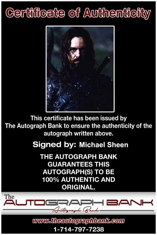 Michael Sheen — Michael Sheen signed celebrity 8x10 photo W/Cert Autograph 0491, изображение 2