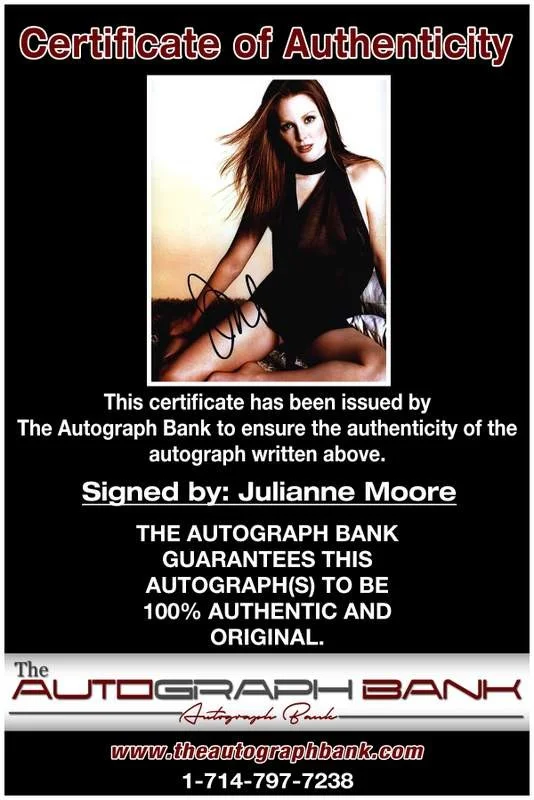 Julianne Moore — Julianne Moore authentic signed celebrity 8x10 photo W/Cert Autographed A0001, изображение 2
