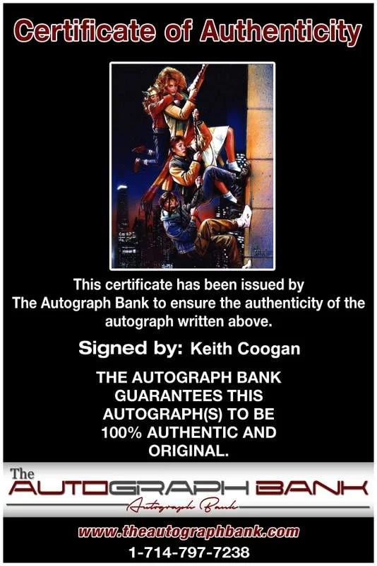 Keith Coogan — Keith Coogan signed celebrity 8x10 photo W/Cert Autograph 0408, изображение 2