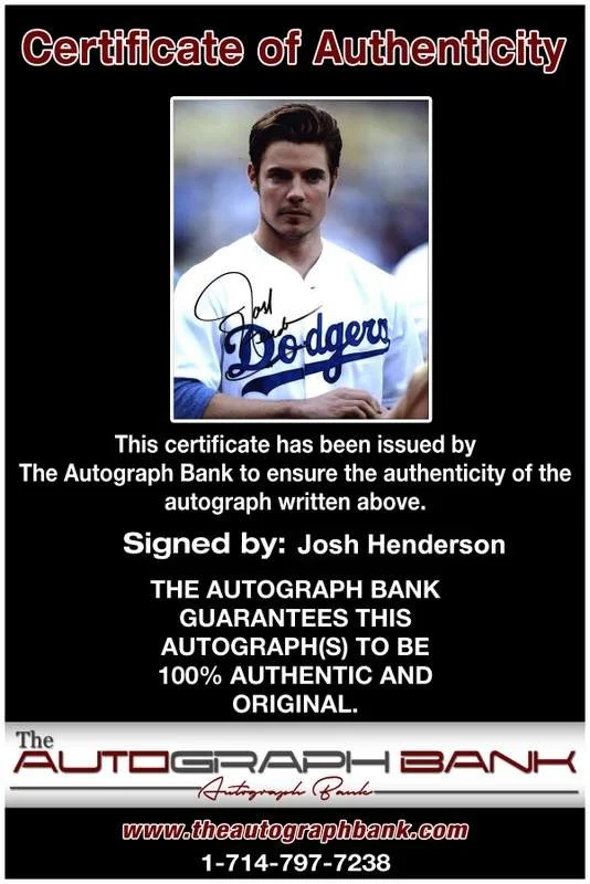 Josh Henderson — Josh Henderson signed celebrity 8x10 photo W/Cert Autograph 0390, image 2