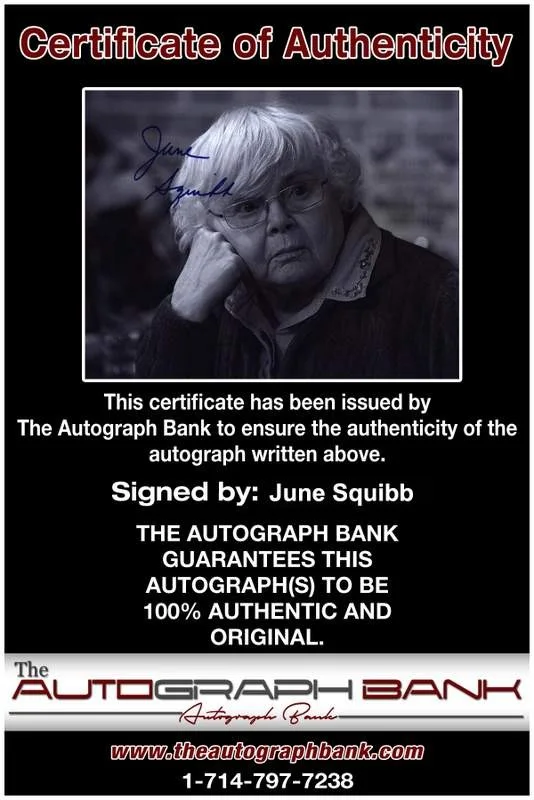 June Squibb — June Squibb signed celebrity 8x10 photo W/Certificate (132716a1), image 2