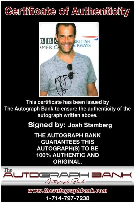 Josh Stamberg — Josh Stamberg signed celebrity 8x10 photo W/Cert Autograph 0227, изображение 2