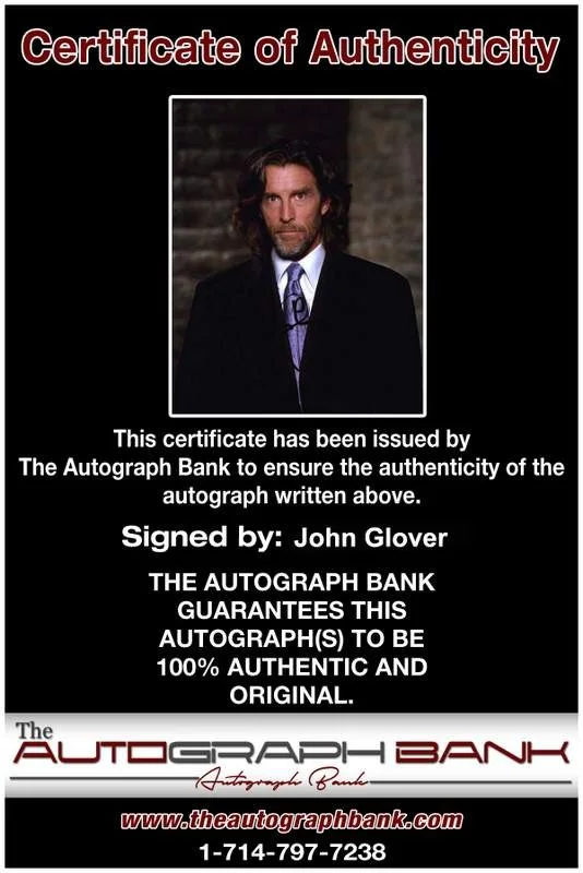 John Glover — John Glover signed celebrity 8x10 photo W/Cert Autograph 0352, изображение 2