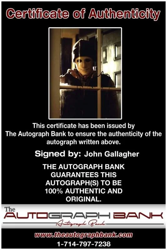 John Gallagher — John Gallagher signed celebrity 8x10 photo W/Cert Autograph 0347, изображение 2