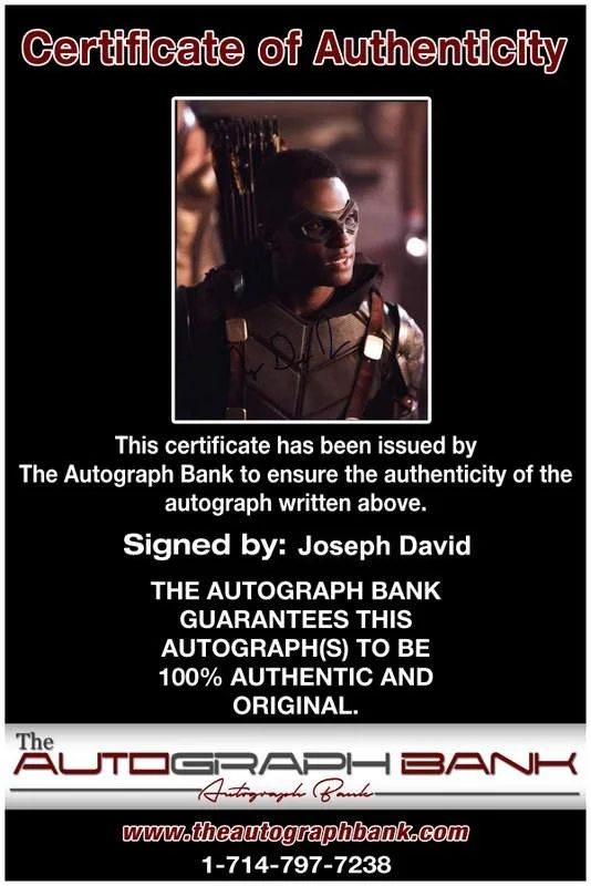 Joseph David — Joseph David signed celebrity 8x10 photo W/Cert Autograph 0385, изображение 2