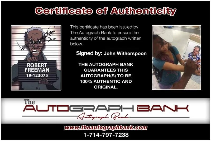 John Witherspoon — John Witherspoon signed celebrity 8x10 photo W/Certificate (132516m1), изображение 2