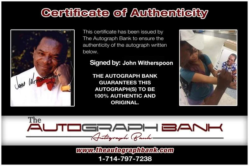 John Witherspoon — John Witherspoon signed celebrity 8x10 photo W/Certificate (132516h1), image 2