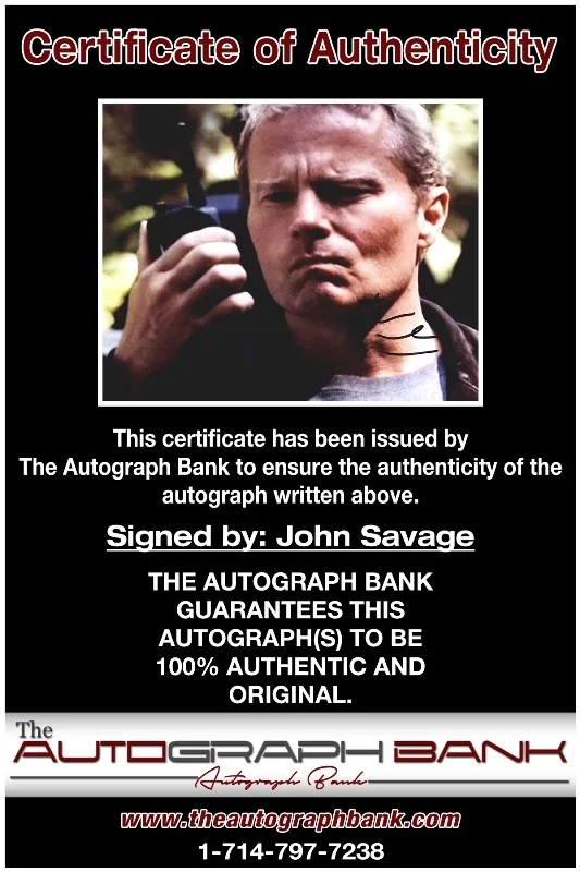 John Savage — John Savage authentic signed celebrity 8x10 photo W/Cert Autographed 132716a1, изображение 2