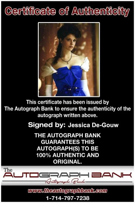 Jessica De-Gouw — Jessica De-Gouw signed celebrity 8x10 photo W/Cert Autograph 0197, image 2