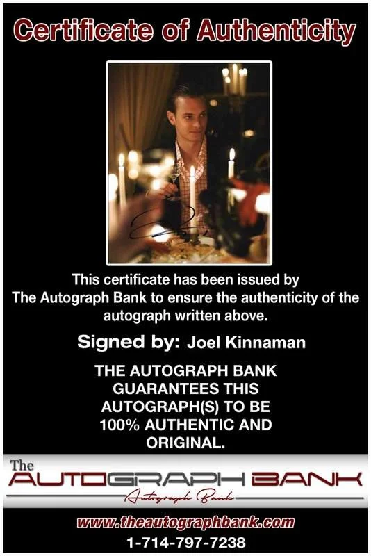 Joel Kinnaman — Joel Kinnaman signed celebrity 8x10 photo W/Cert Autograph 0209, изображение 2