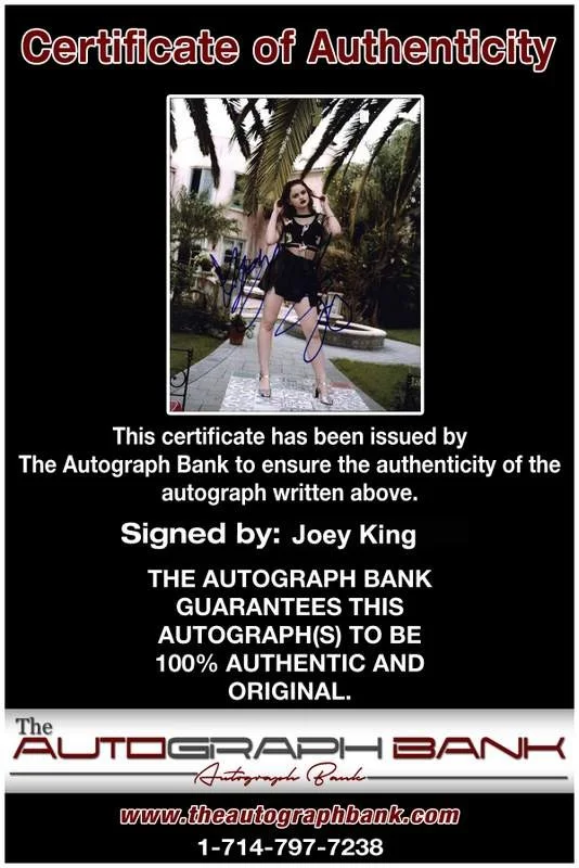 Joey King — Joey King signed celebrity 8x10 photo W/Cert Autograph 0341, изображение 2