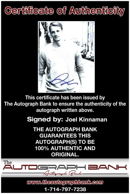 Joel Kinnaman — Joel Kinnaman signed celebrity 8x10 photo W/Cert Autograph 0212, изображение 2