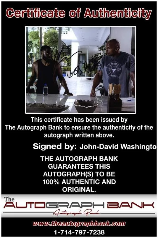 John-David Washington — John-David Washington signed celebrity 8x10 photo W/Cert Autograph 0001, изображение 2