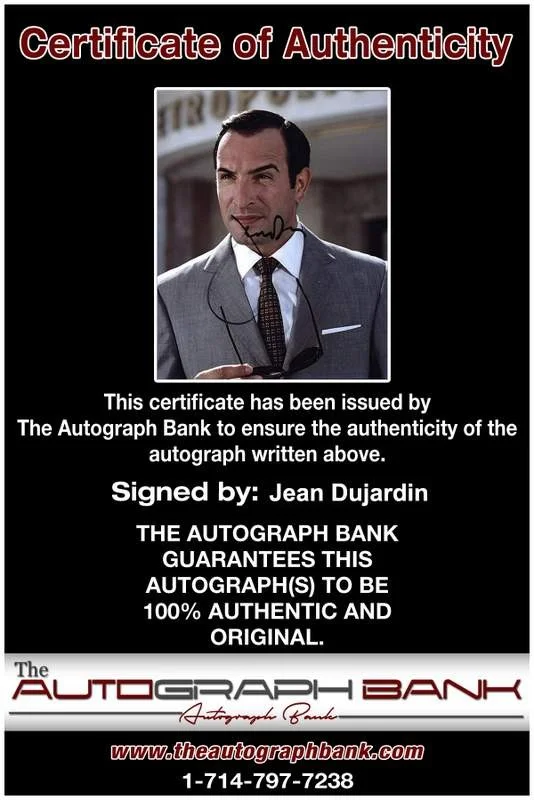 Jean Dujardin — Jean Dujardin signed celebrity 8x10 photo W/Cert Autograph 0293, изображение 2