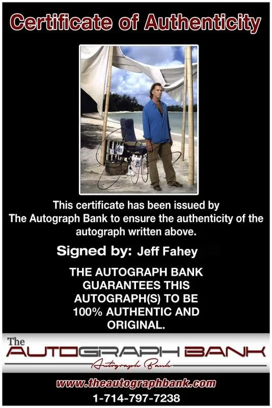 Jeff Fahey — Jeff Fahey signed celebrity 8x10 photo W/Cert Autograph 0298, изображение 2