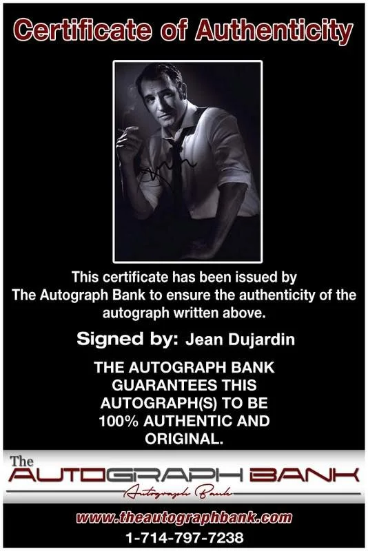 Jean Dujardin — Jean Dujardin signed celebrity 8x10 photo W/Cert Autograph 0294, изображение 2