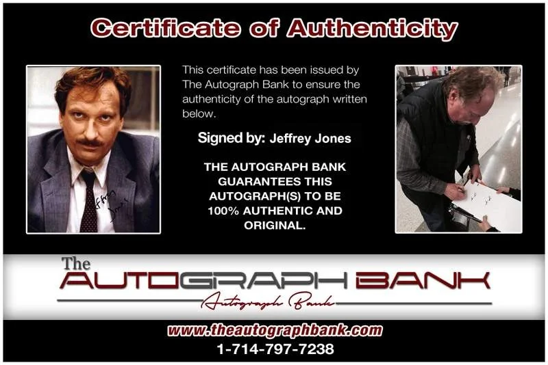 Jeffrey Jones — Jeffrey Jones signed celebrity 8x10 photo W/Cert Autograph 0182, image 2