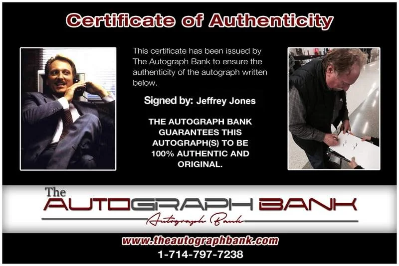 Jeffrey Jones — Jeffrey Jones signed celebrity 8x10 photo W/Cert Autograph 0186, image 2