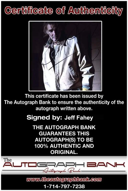Jeff Fahey — Jeff Fahey signed celebrity 8x10 photo W/Cert Autograph 0297, изображение 2