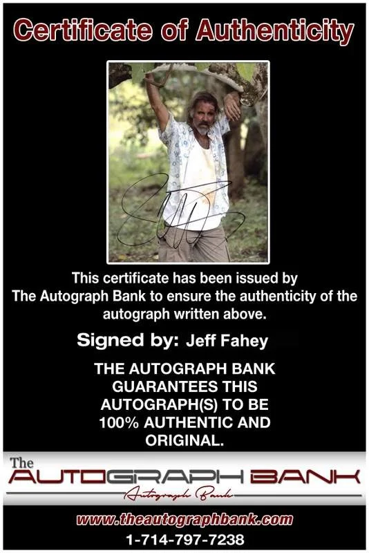 Jeff Fahey — Jeff Fahey signed celebrity 8x10 photo W/Cert Autograph 0299, image 2