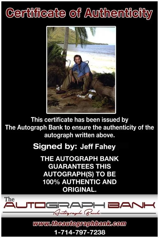 Jeff Fahey — Jeff Fahey signed celebrity 8x10 photo W/Cert Autograph 0303, изображение 2