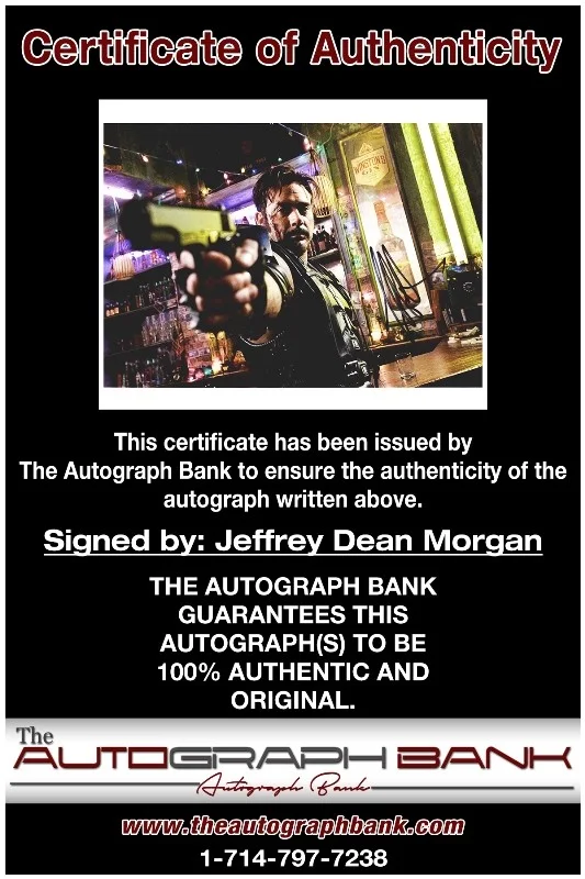 Jeffrey Dean — Jeffrey Dean Morgan authentic signed 8x10 photo |CERT Autographed 132716a1, изображение 2
