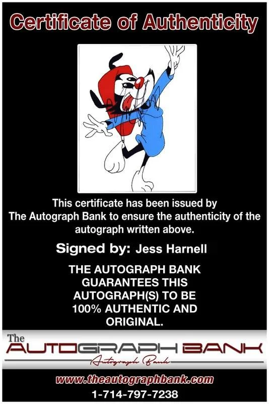 Jess Harnell — Jess Harnell signed celebrity 8x10 photo W/Cert Autograph 0316, image 2