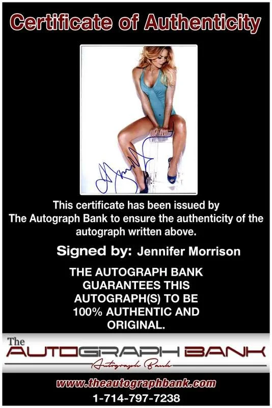 Jennifer Morrison — Jennifer Morrison signed celebrity 8x10 photo W/Cert Autograph 0306, изображение 2