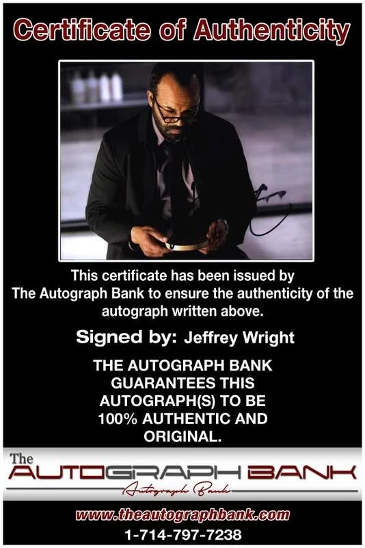 Jeffrey Wright — Jeffrey Wright signed celebrity 8x10 photo W/Cert Autograph 0001, image 2