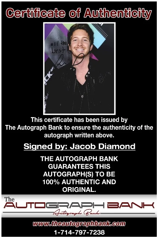 Jacob Diamond — Jacob Diamond authentic signed celebrity 8x10 photo W/Cert Autographed 132716e1, изображение 2